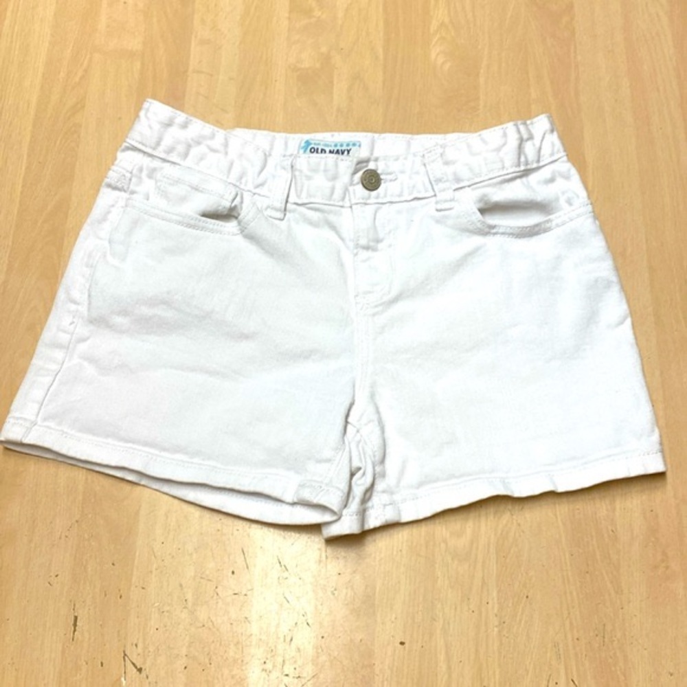 Old Navy Girls Size 14 White Stretch Denim Shorts